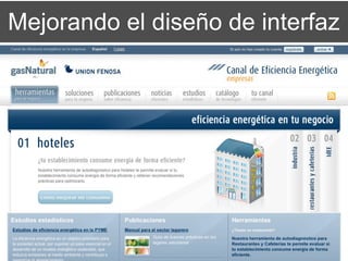 Mejorando el diseño de interfaz
 