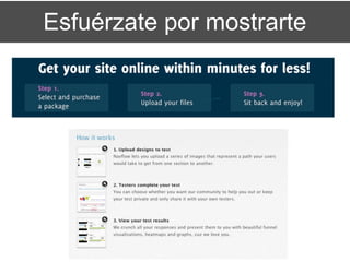 Esfuérzate por mostrarte
 
