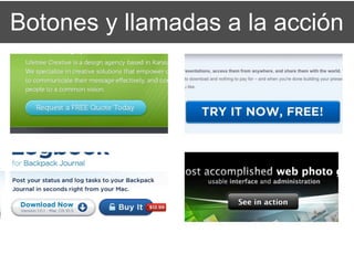 Botones y llamadas a la acción
 