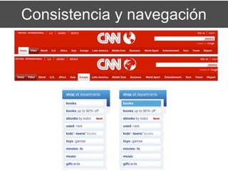 Consistencia y navegación
 