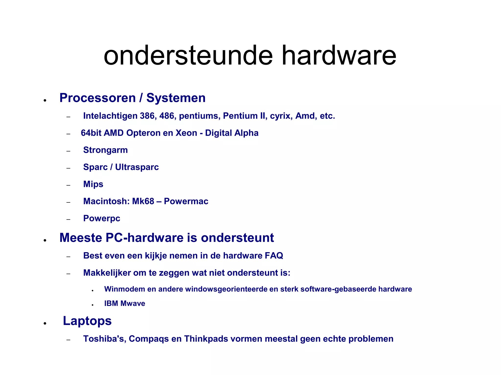 Jan Guldentops over Linux