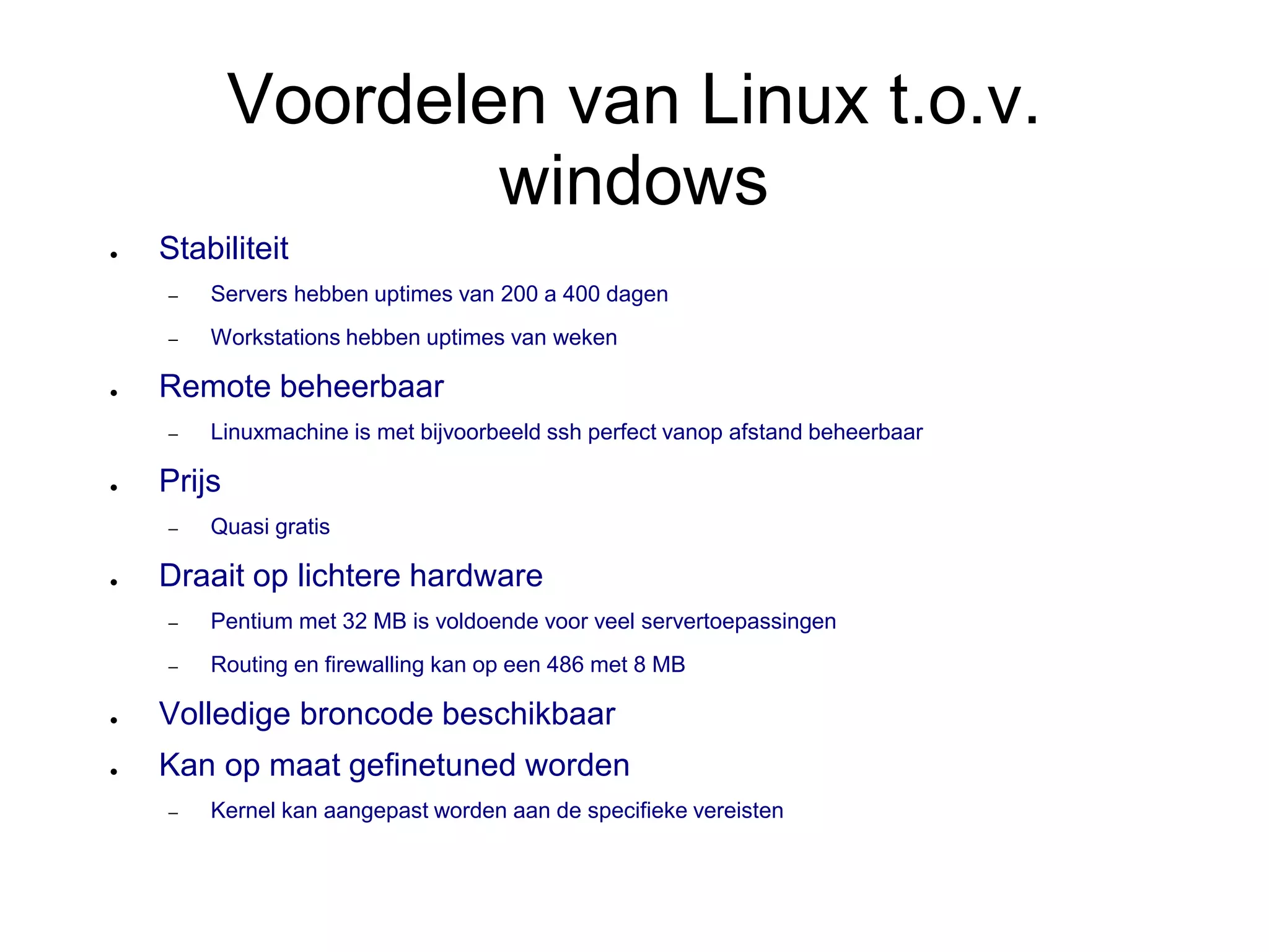 Jan Guldentops over Linux