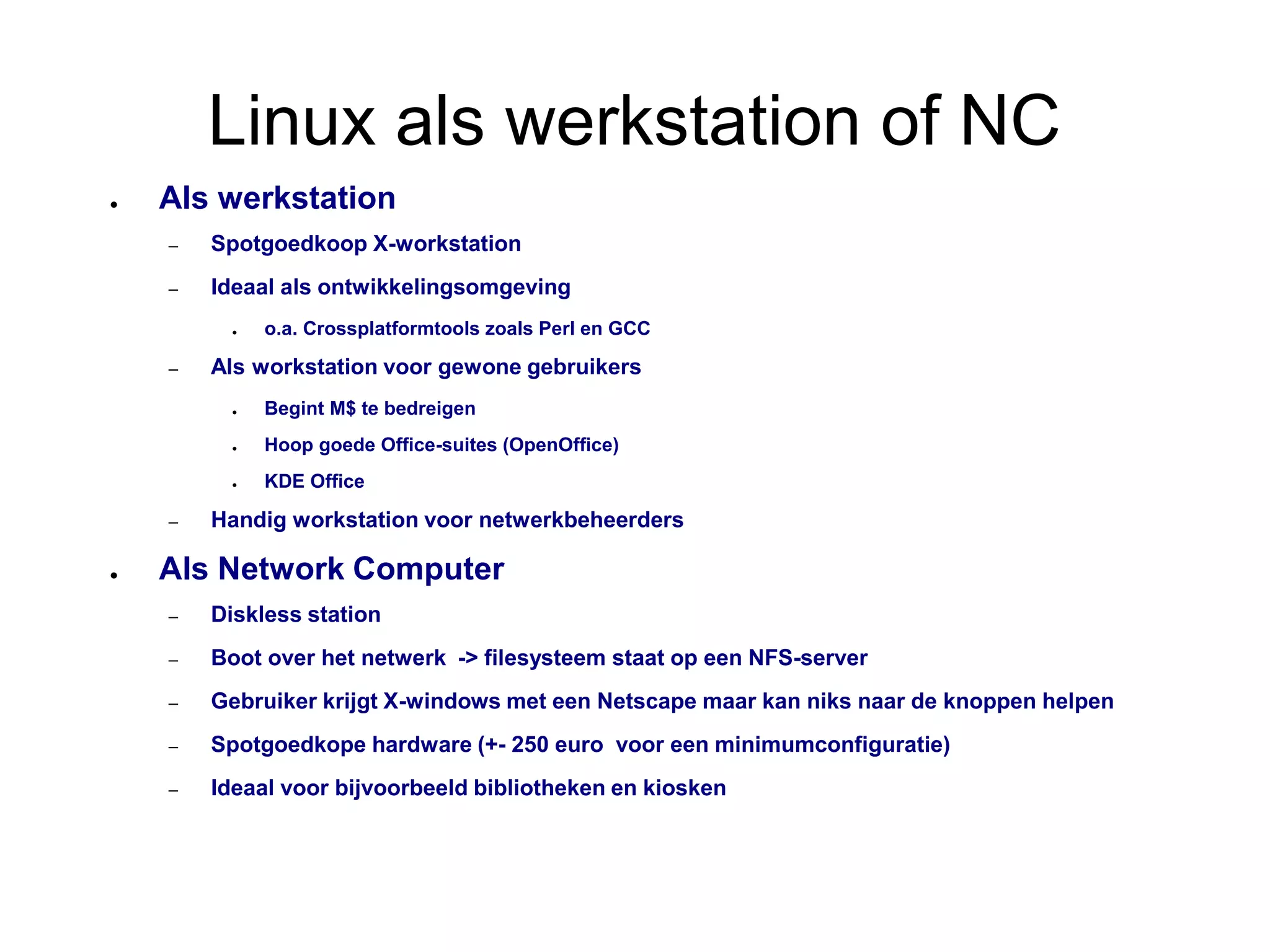 Jan Guldentops over Linux