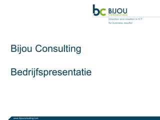 Bijou Consulting Bedrijfspresentatie 