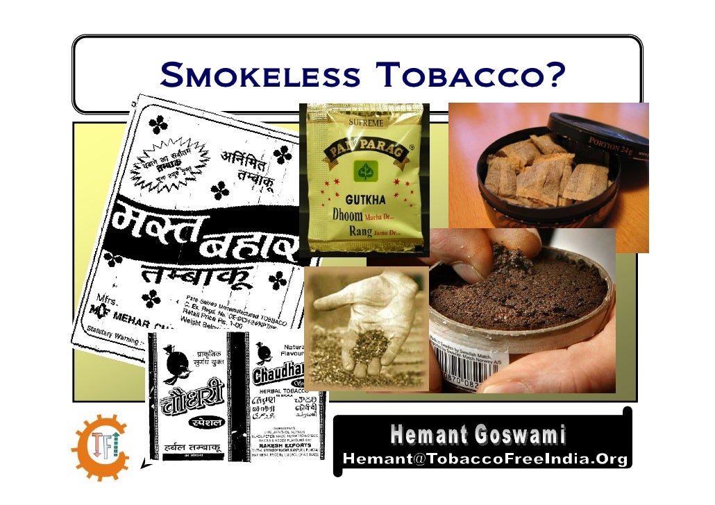 Economics of Smokeless Tobacco in India