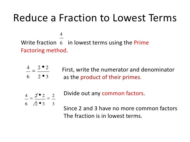 Prime Factorization & Fractions