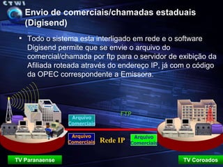 O operador que fizer a gravação durante a madrugada ira preencher também uma planilha com a posição de cada comercial e chamada a qual será enviada para a OPEC e PROG.