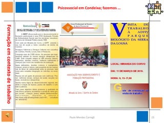 Psicossocial em Condeixa; fazemos …Olá, eu sou a Rita, e necessito de seis toneladas de tampas de plástico… Ser        SolidárioRecolha de tampas de plástico para reciclar, revertendo o rendimento para a Rita Joana Ferreira; o objectivos é obter o montante necessário para adquirir motores para a sua cadeira de rodas e adquirir um colchão antiácaros.22Paulo Mendes Carregã