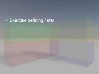 Exercise defining / star 