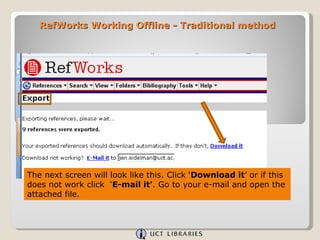 Install Refwork RefWorks Working Offline | PPT
