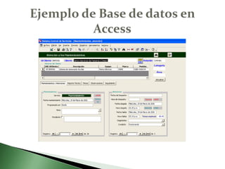 Ejemplo de Base de datos en Access