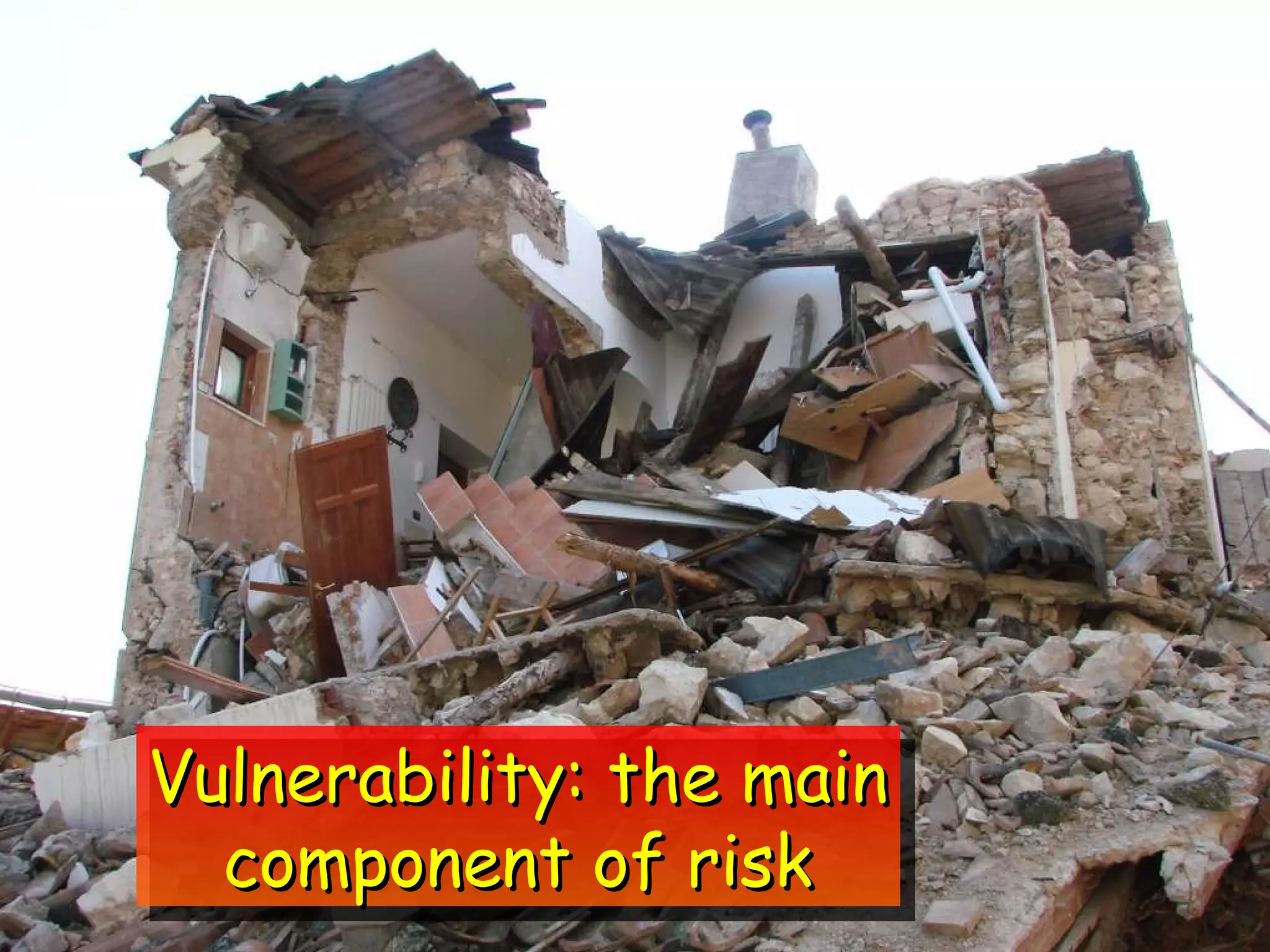 Vulnerability: the main component of risk 
