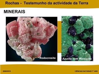 Rodocrosite Azurite com Malaquite MINERAIS 