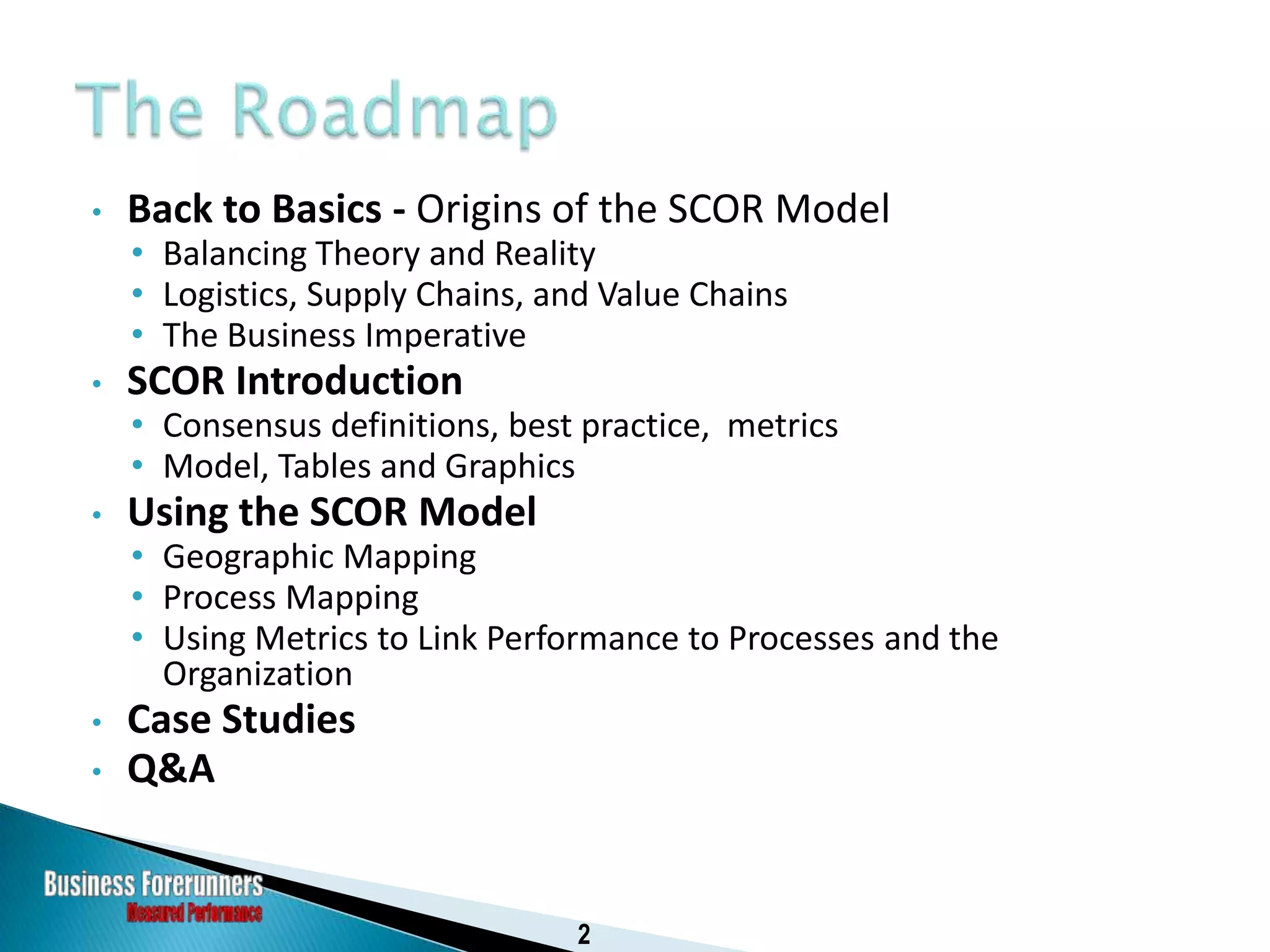 Historical Perspective of the SCOR Model