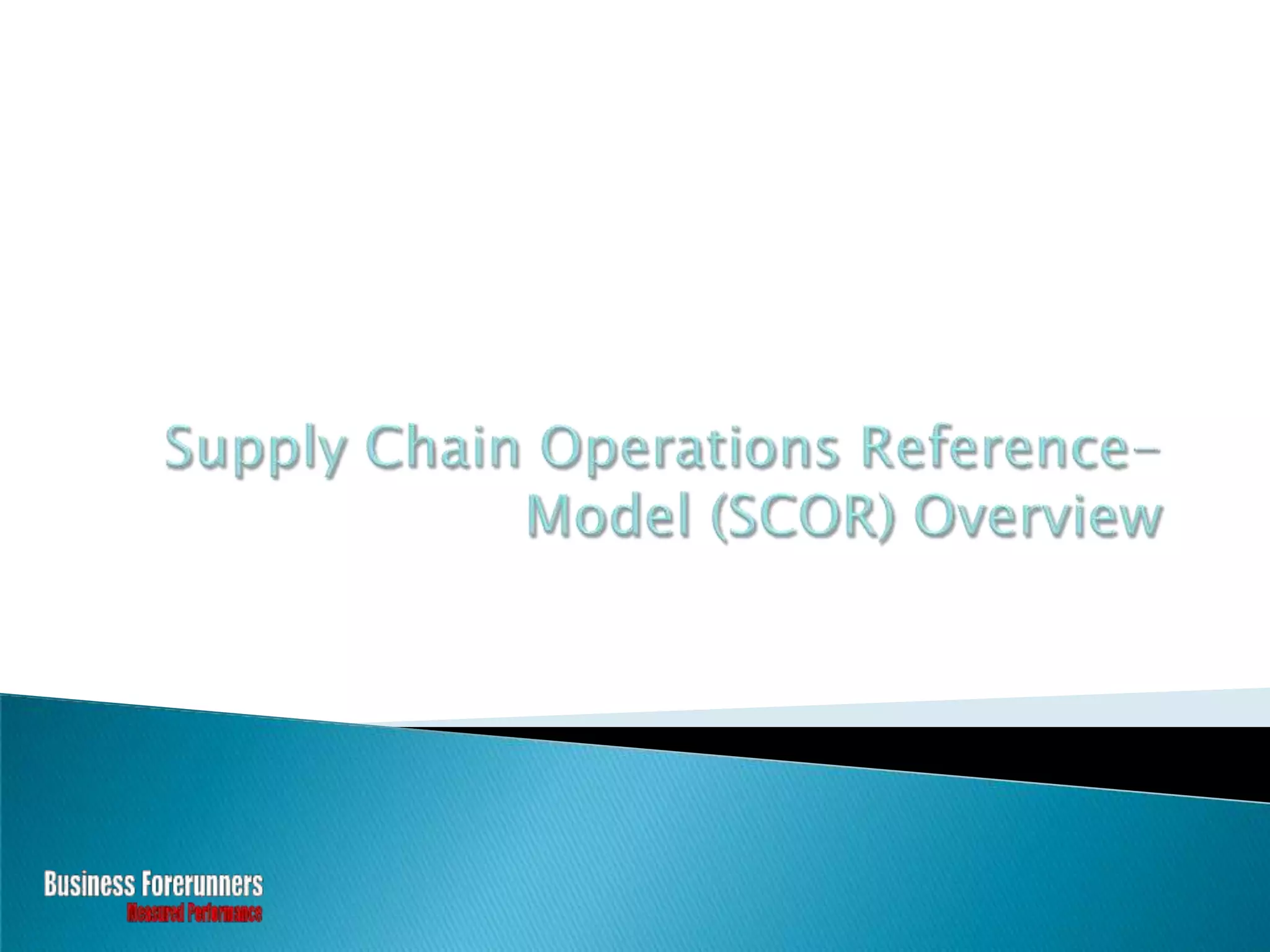 Historical Perspective of the SCOR Model