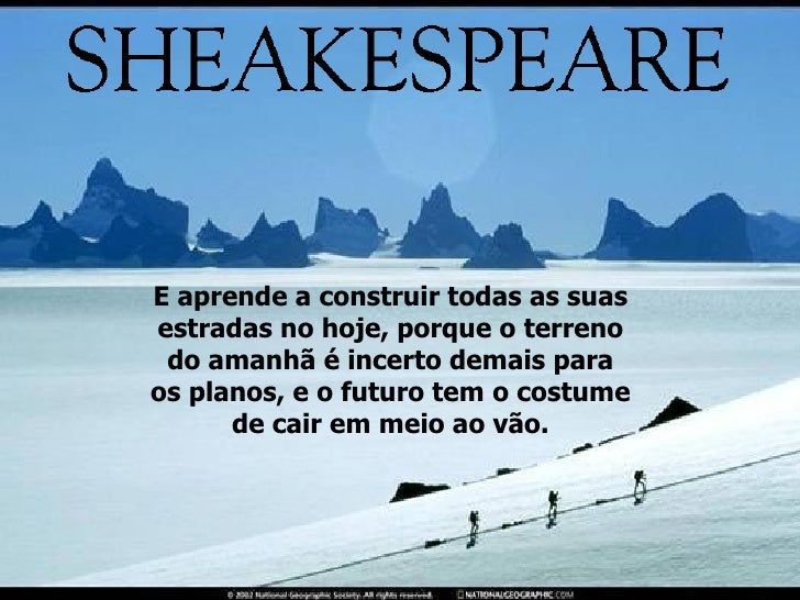 Com O Tempo A Gente Aprende William Shakespeare