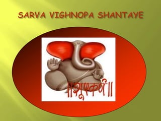 SARVA VIGHNOPA SHANTAYE