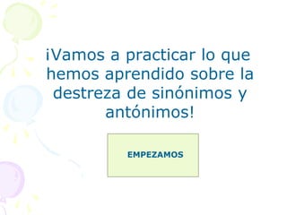 Módulo de Sinónimos y Antónimos | PPTX