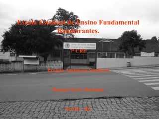 Escola Estadual de Ensino Fundamental Bandeirantes. 7ª CRE Projeto Ambiente Saudável Rosana Serro Rossatto Sertão - RS 