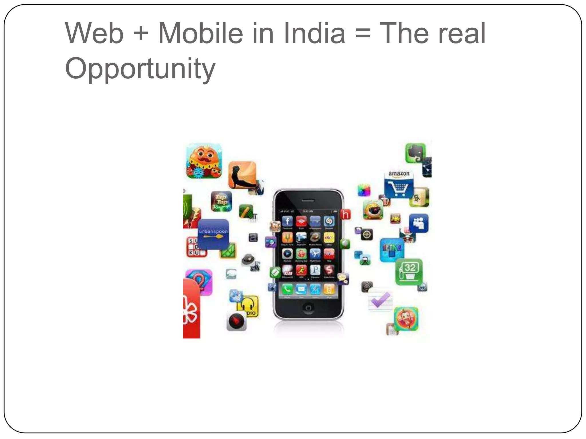 Web + Mobile in India = The real Opportunity