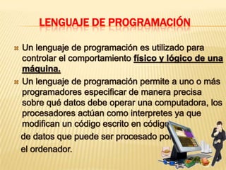 LENGUAJE DE PROGRAMACIÓN