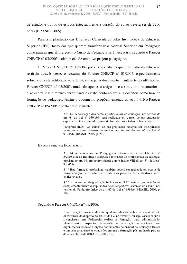 Diretrizes para o curso de pedagogia