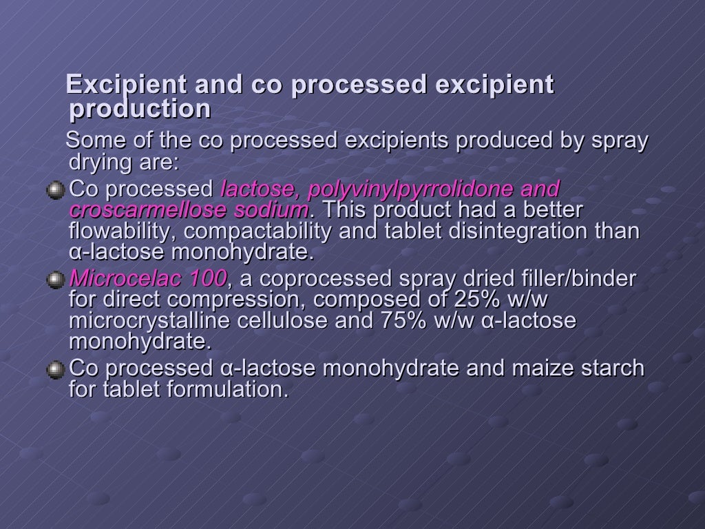 Spray drying technique in pharmaceutical industry