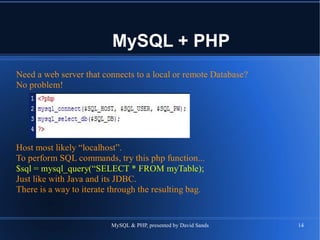 MySQL + PHP 