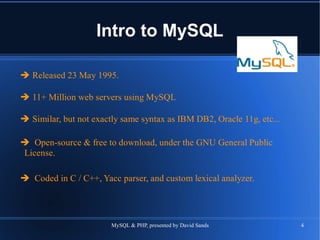 Intro to MySQL 