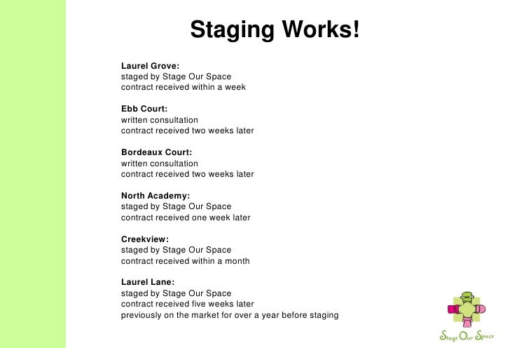 home staging staging works