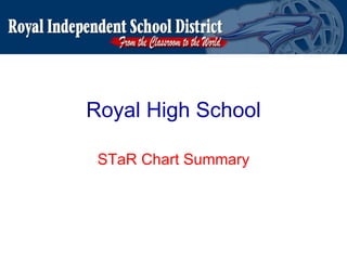 Royal High School STaR Chart Summary 