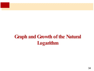 Graph and Growth of the Natural Logarithm 