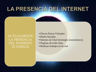 LA PRESENCIA DEL INTERNET