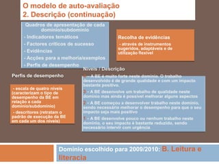 Domínios em avaliação