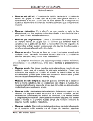 TÉCNICAS DE MUESTREO