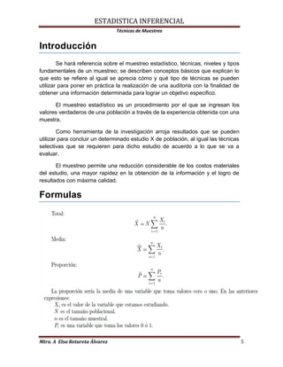 TÉCNICAS DE MUESTREO