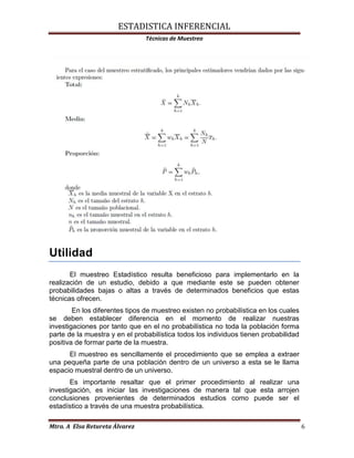TÉCNICAS DE MUESTREO