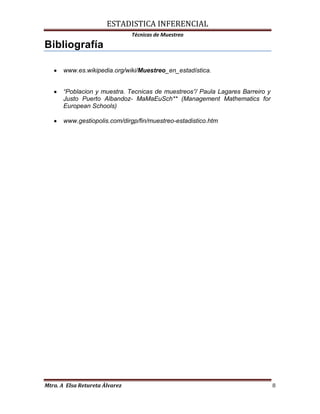 TÉCNICAS DE MUESTREO