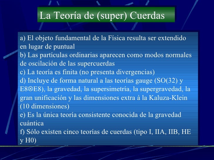 Teoría de Supercuerdas : Blog de Emilio Silvera V.