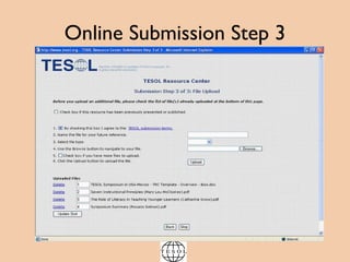 Online Submission Step 3 