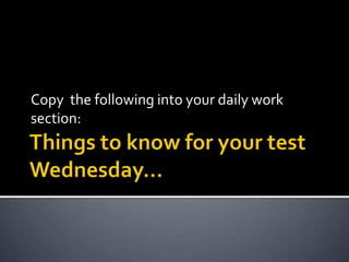 Testing Wednesday C:\fakepath\things to know for your test wednesday | PPTX