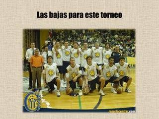 Las bajas para este torneo 