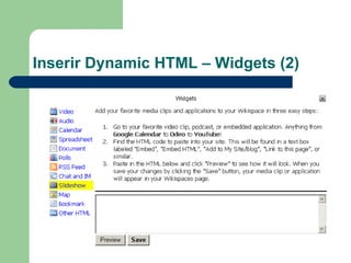 Inserir Dynamic HTML – Widgets (2) 
