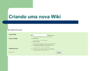 Criando uma nova Wiki 