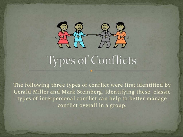 types of conflicts ego conflict