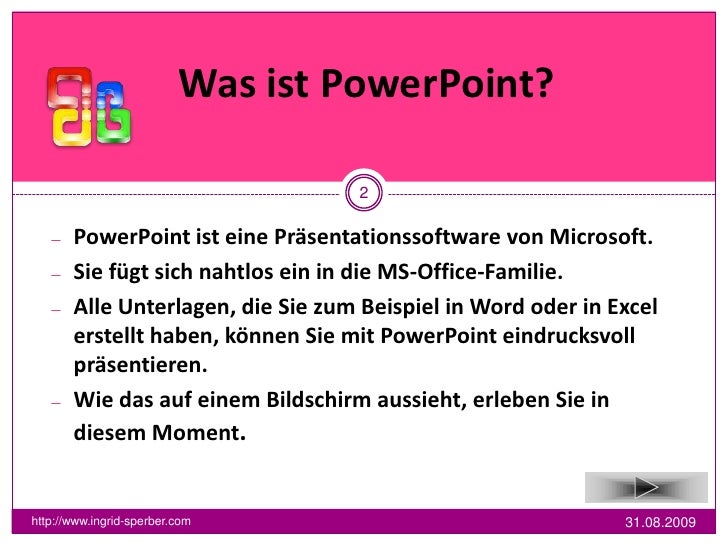 Präsentieren mit Powerpoint - ganz einfach!