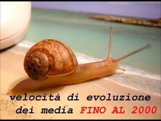 ® Guido Masnata – www.promediaexpert.com
velocità di evoluzione
 dei media FINO AL 2000
 