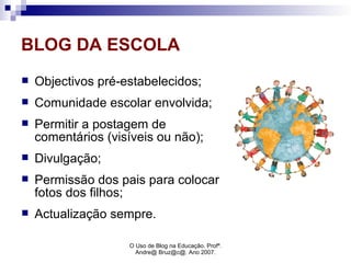 uso do blog na educação