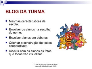 uso do blog na educação