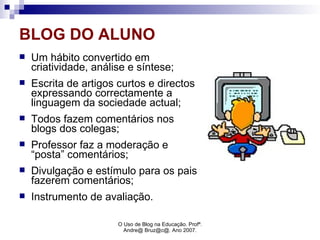 uso do blog na educação